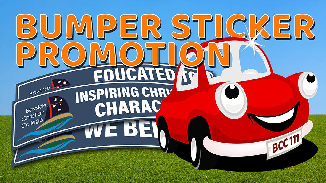 Bumper sticker promo logo