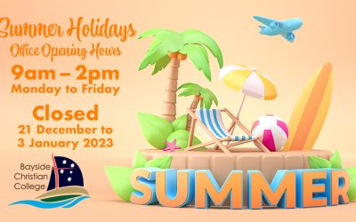Summer Holidays Office Opening Hours