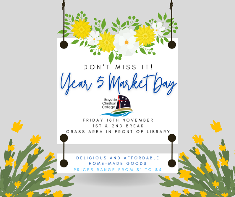 Year 5 Market Day poster