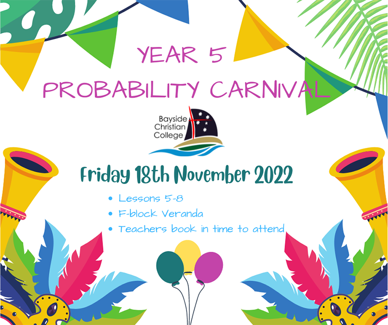 Year 5 probability carnival poster