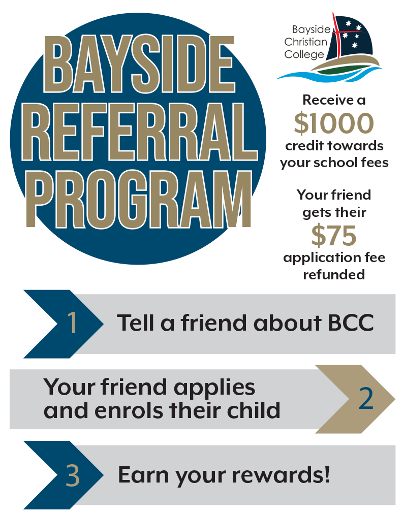 Bayside Referral Program poster