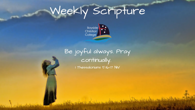Weekly Scripture 1 Thessalonians 516-17 NIV