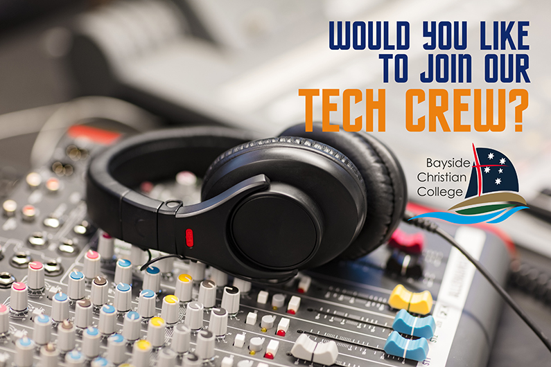 Tech crew ad with sound desk