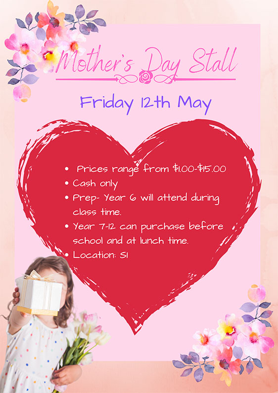 Mothers Day Stall 2023 poster